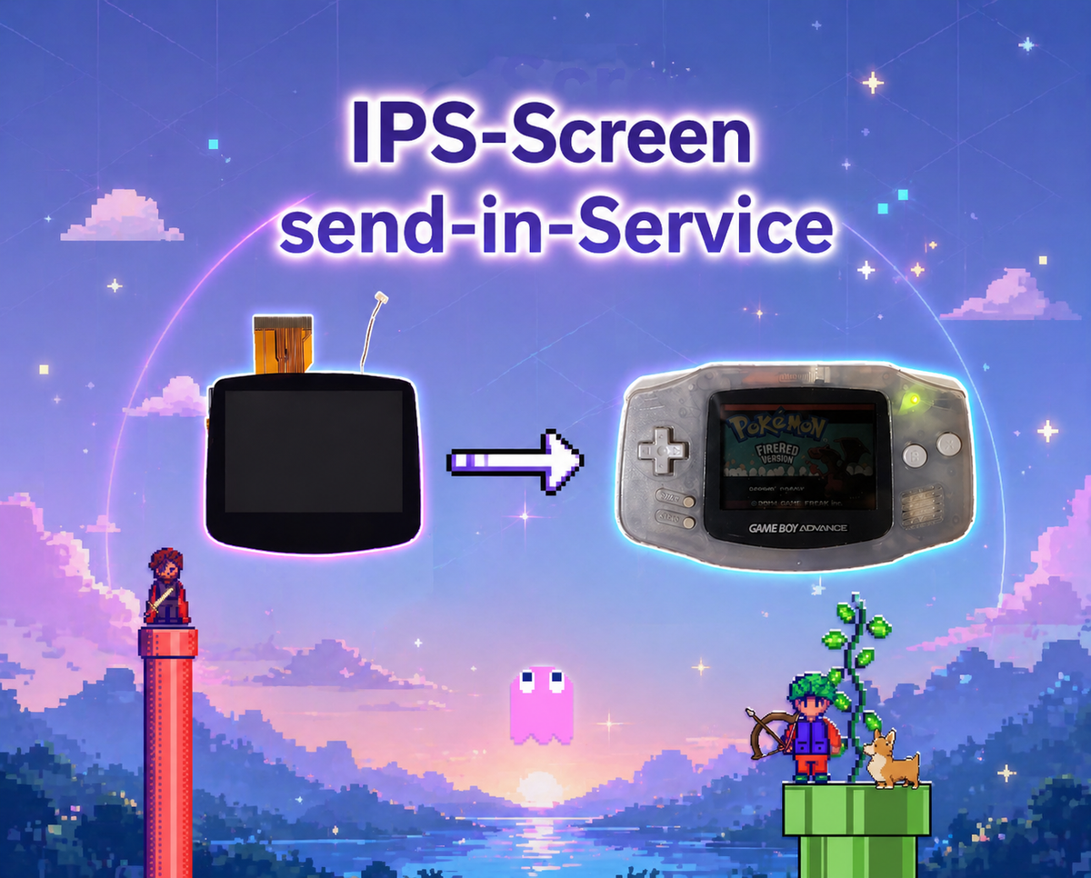 Gameboy Advance IPS-Screen send-in-Service
